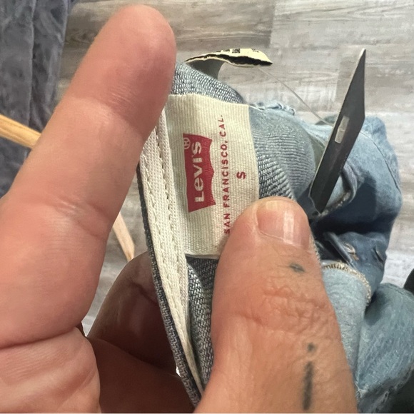 Levi's Light Blue Corset Button-Down‎ Women's Shirt - Picture 6 of 10